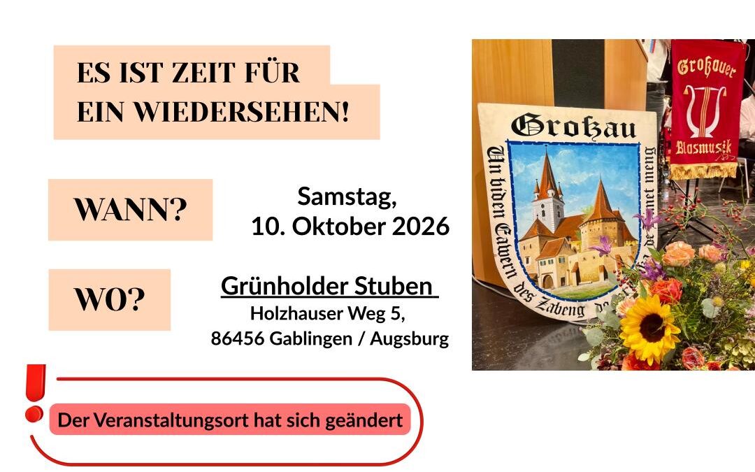Großauer Treffen 2026 – geänderter Veranstaltungsort